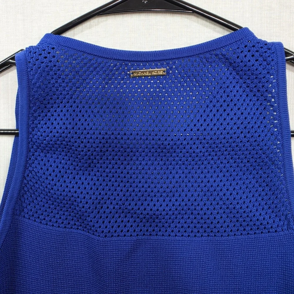 Michael Kors Royal Blue Sleeveless Bodycon Dress Size S Preppy Modern Date Night